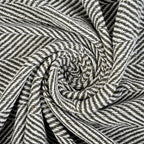 LIVMORE Cotton Patterned Throw Blanket (Size 130x1 cm) - Olive_8518991_2