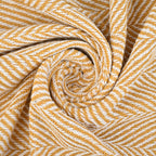 LIVMORE Cotton Patterned Throw Blanket (Size 130x1 cm) - Yellow_8518992_2