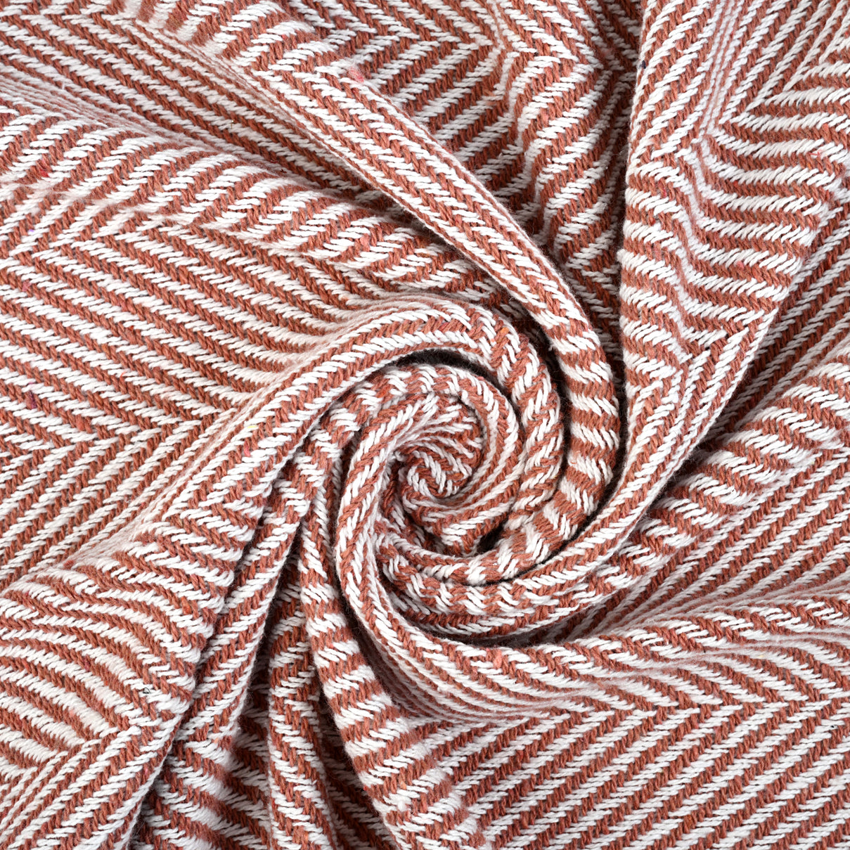 Livmore 100% Cotton Woven Throw Blanket (Size 130x160 cm) - Rust V32519937 3