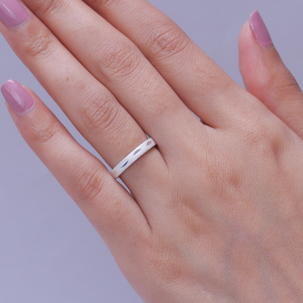 Sterling Silver Band Ring V32516497 2