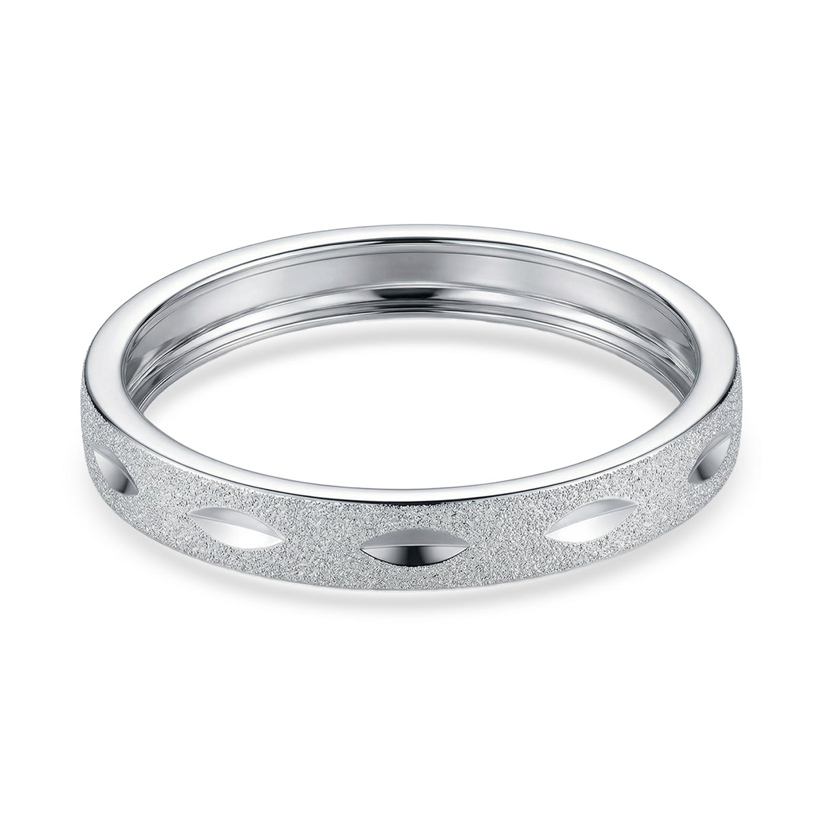 Sterling Silver Band Ring V32492323 5