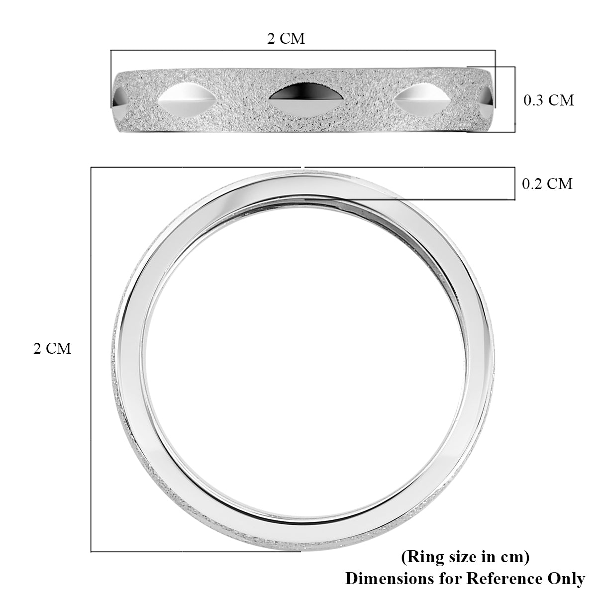 Sterling Silver Band Ring V32492323 6