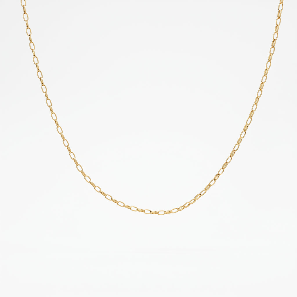 Close Out Deal- 9K Yellow Gold Belcher Necklace (Size - 30)_8519069