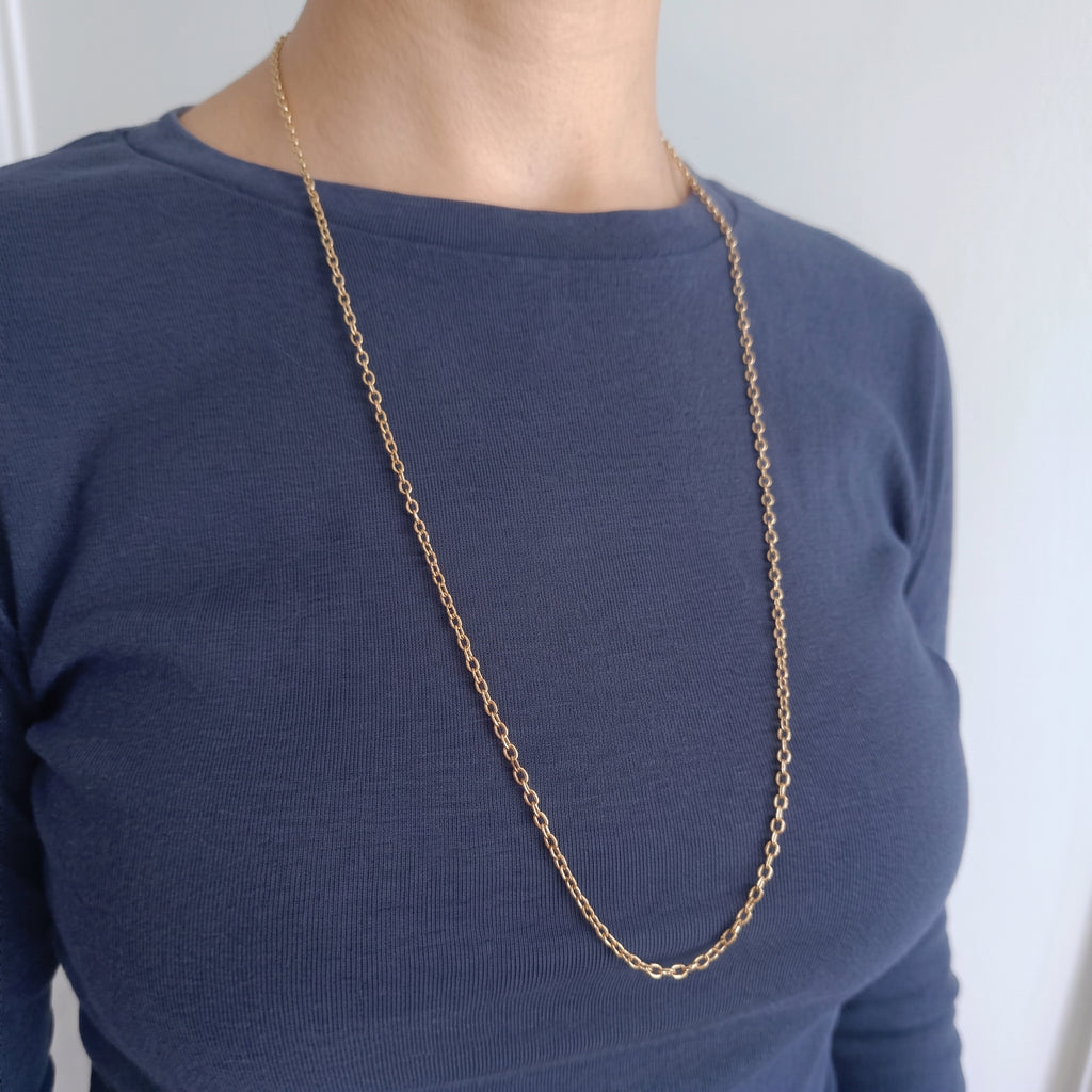 Close Out Deal- 9K Yellow Gold Belcher Necklace (Size - 30)_8519069_2