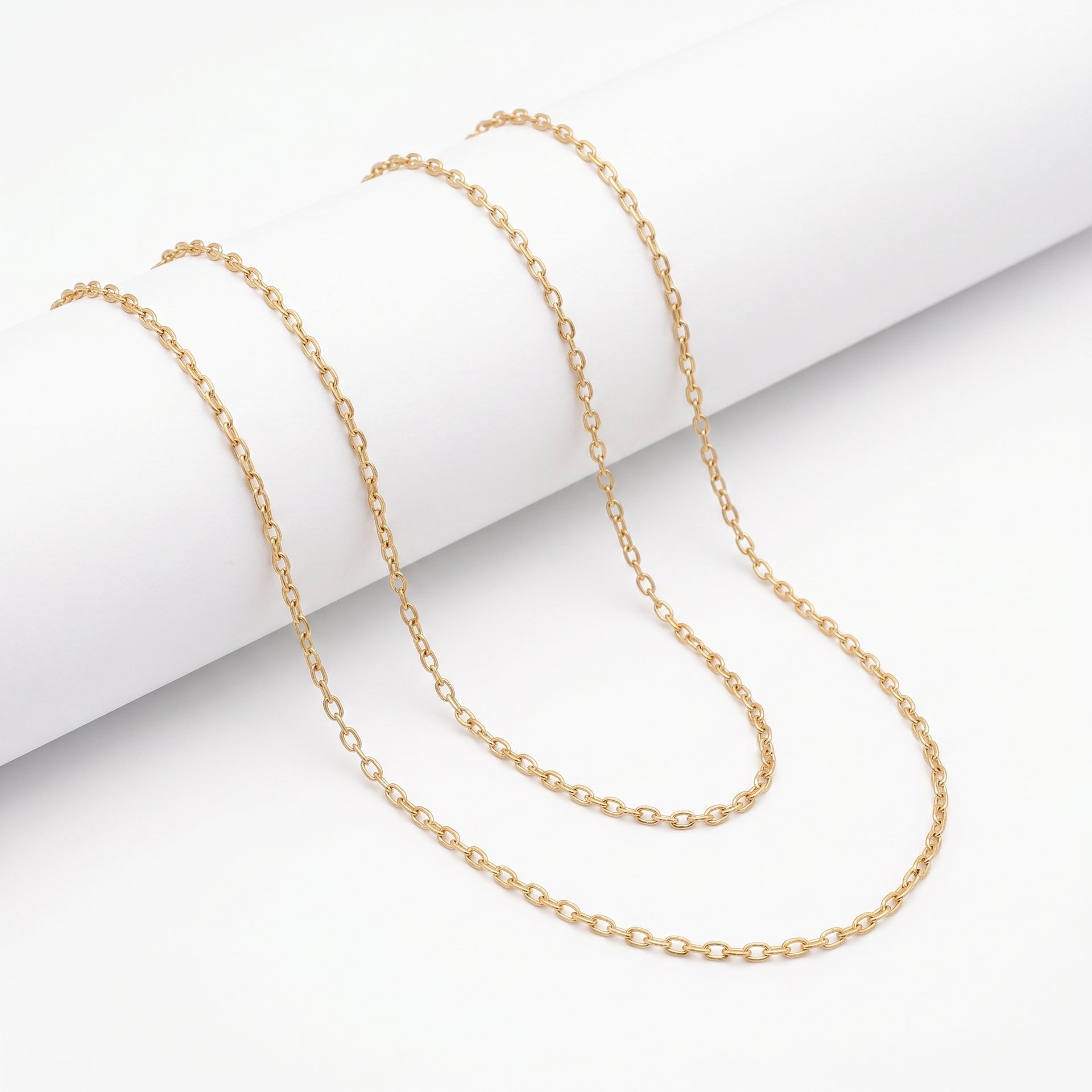 Close Out Deal- 9K Yellow Gold 2MM Oval-Cut Belcher Chain with Spring Clasp 30 Inch 8519069 3
