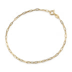 One Time Deal- 9K Yellow Gold Paperclip Bracelet (Size - 7.5)_8519080