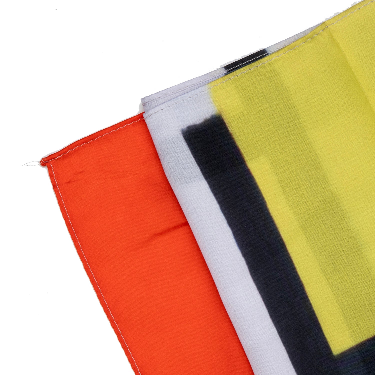 Abstract Art Geometric Composition Painting Print Silk Scarf (Size 70 x 180 Cm) - Multi 8519086 5