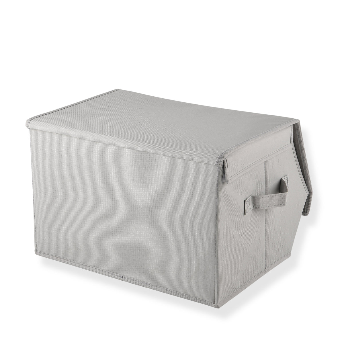Foldable Jute &amp; Non-Woven Storage Box with Clear Window (38 x 38 x 26 cm) - Grey 8519108 2