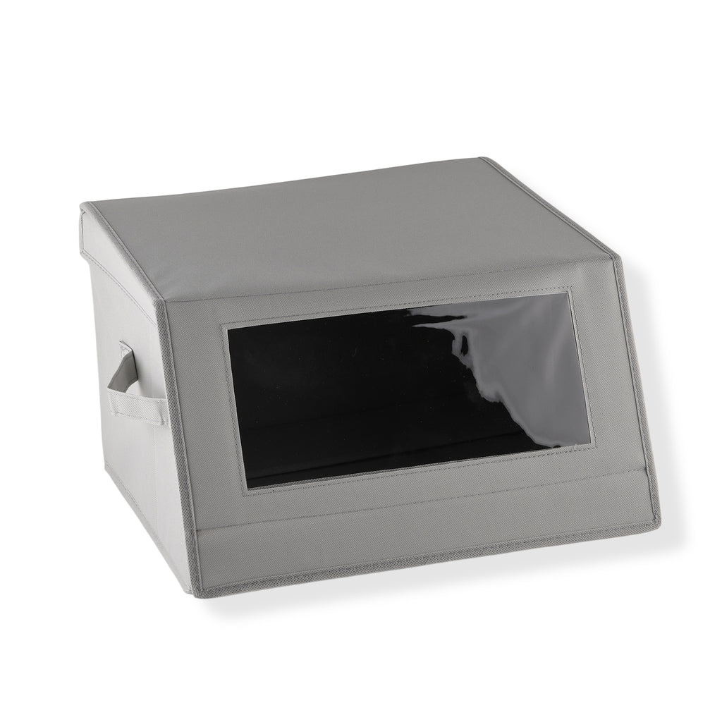 Patterned Storage Box (Size 38x38x26 cm) - Grey_8519108_3