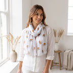 Rainbow Print Scarf (Size 70 x 180 Cm) - White_8519195_1