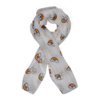 Rainbow Print Scarf (Size 70 x 180 Cm) - White_8519195_3
