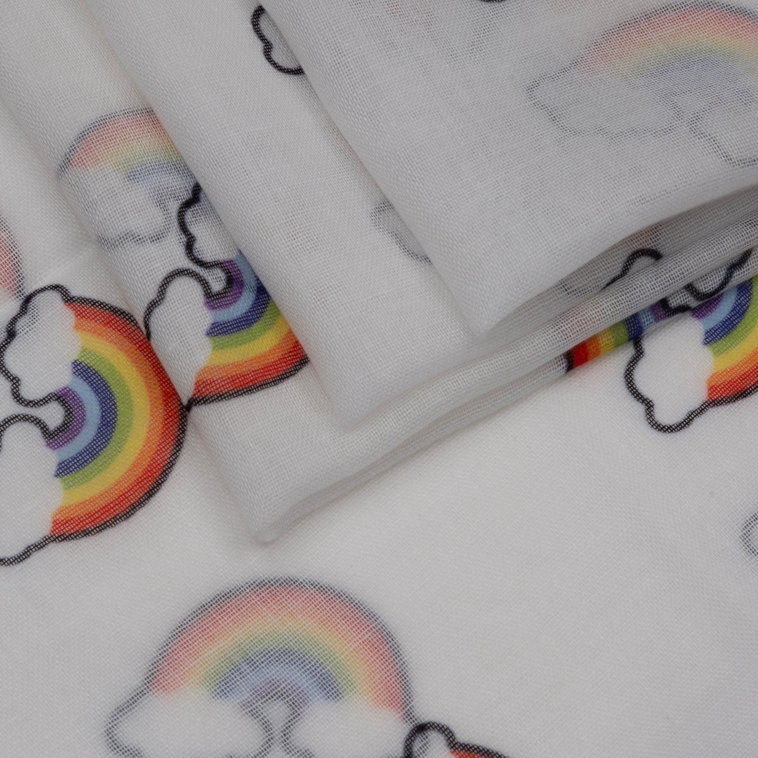 Rainbow Print Scarf (Size 70 x 180 Cm) - White 8519195 4