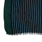 Large Diagonal Stripe Crinkle Frayed Scarf (Size 90 x 180 Cm) - Green_8519202_5