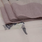 Raccoon Print Frayed Scarf (Size 70 x 180 Cm) - Beige_8519242_4