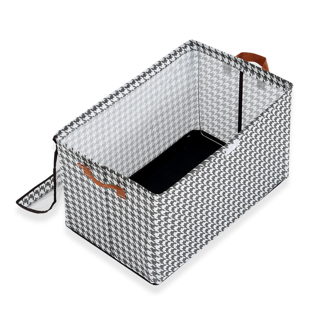 Patterned Storage Box (Size 50x32x30 cm) - Black_8519572_4