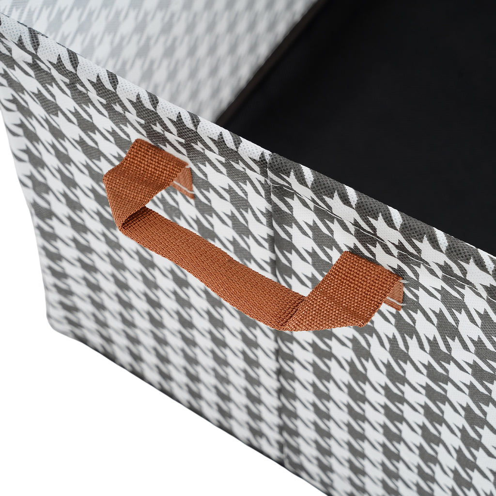 Patterned Storage Box (Size 50x32x30 cm) - Black_8519572_6
