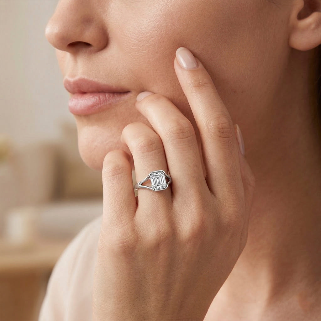 D'Joy - GRA Certified Moissanite D-VVS1 Solitaire Ring in Rhodium Overlay Sterling Silver 1.00 Ct._8519645_1