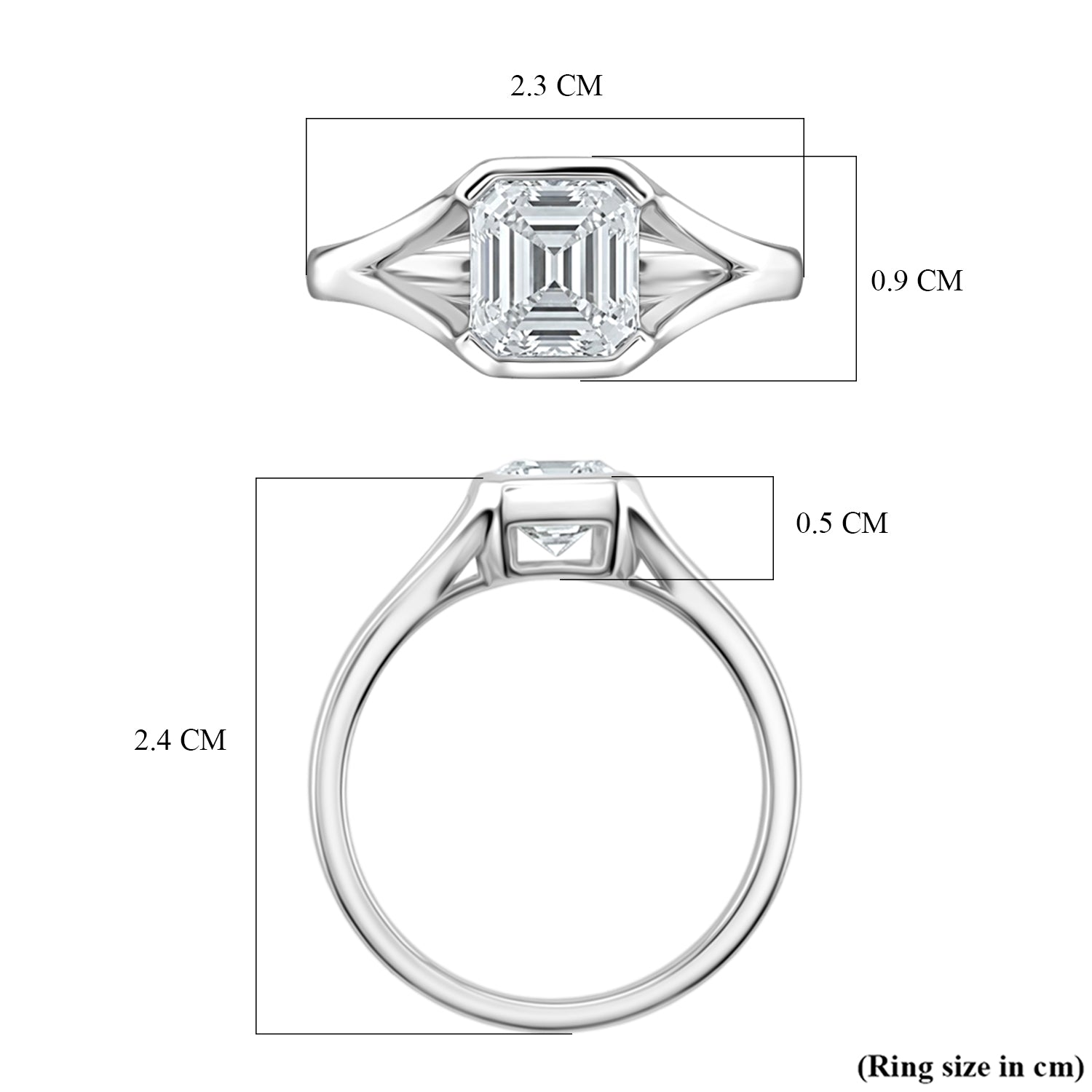 D'Joy - GRA Certified Moissanite D-VVS1 Solitaire Ring in Rhodium Overlay Sterling Silver 1.00 Ct. V32518977 6