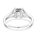 D'Joy - GRA Certified Moissanite D-VVS1 Solitaire Ring in Rhodium Overlay Sterling Silver 1.00 Ct._8519650_4