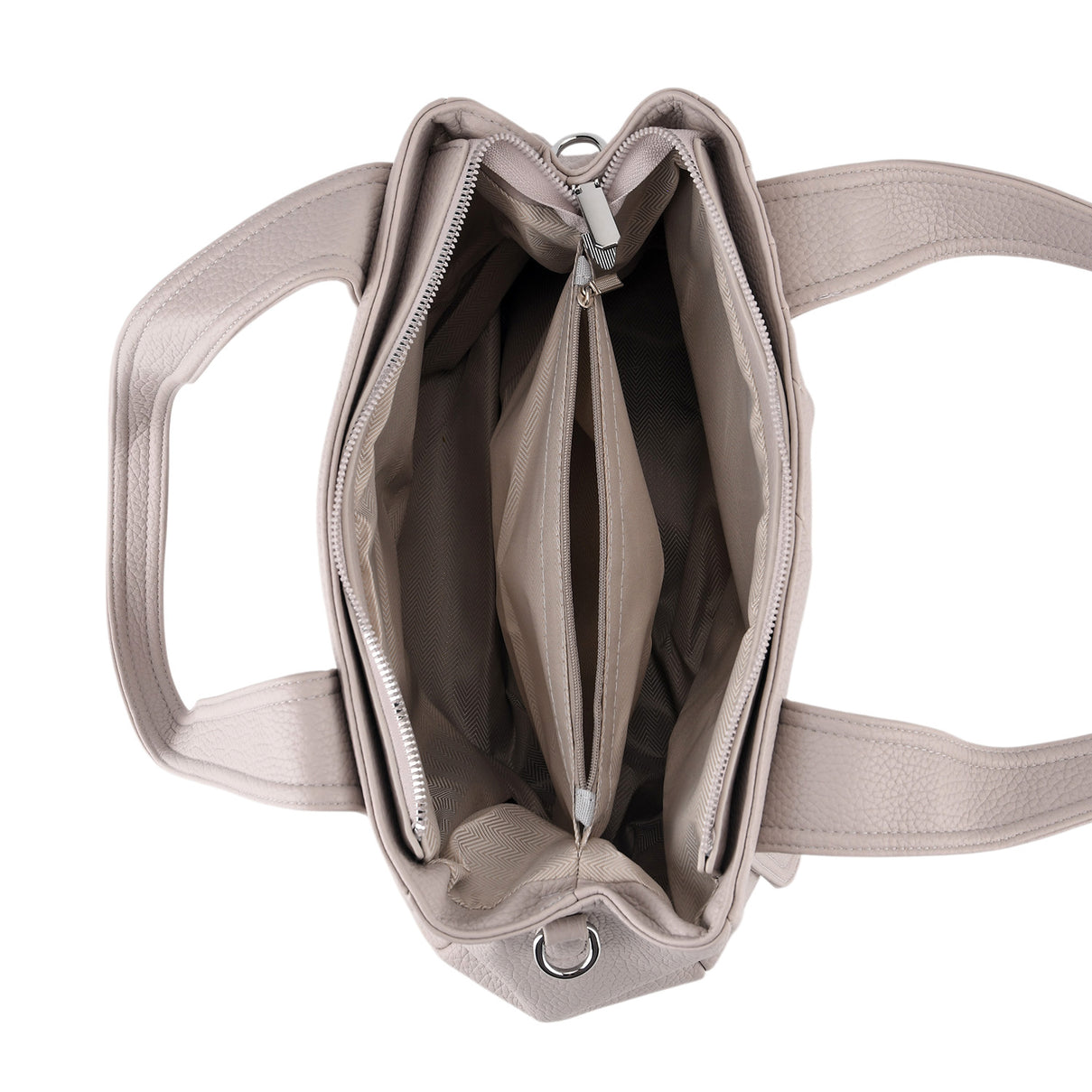 Designer Inspired - Dual-Handle Convertible Crossbody &amp; Shoulder Handbag - Grey V32528098 6