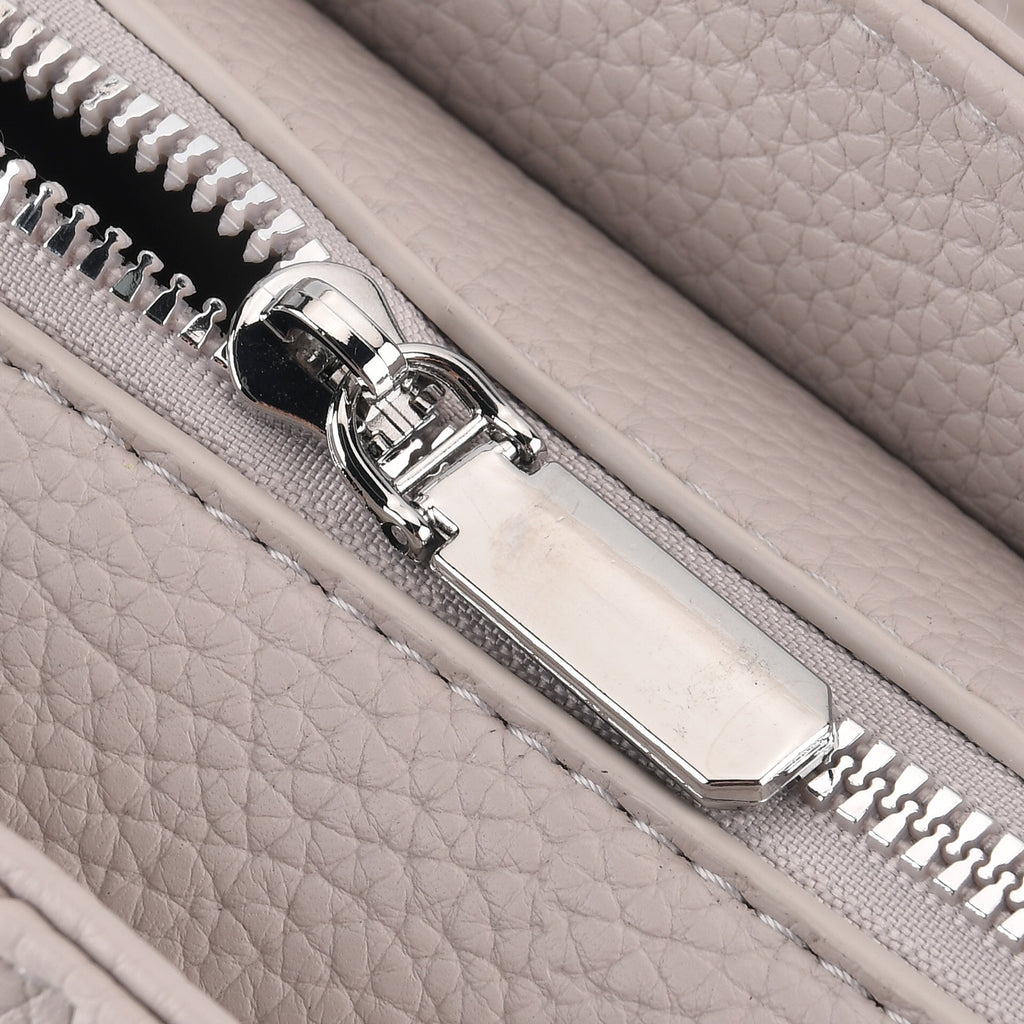 Designer Inspired - Dual-Handle Convertible Crossbody & Shoulder Handbag - Grey_8519655_6