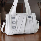 Designer Inspired - Dual-Handle Convertible Crossbody & Shoulder Handbag - White_8519656_1