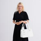 Designer Inspired - Dual-Handle Convertible Crossbody & Shoulder Handbag - White_8519656_3