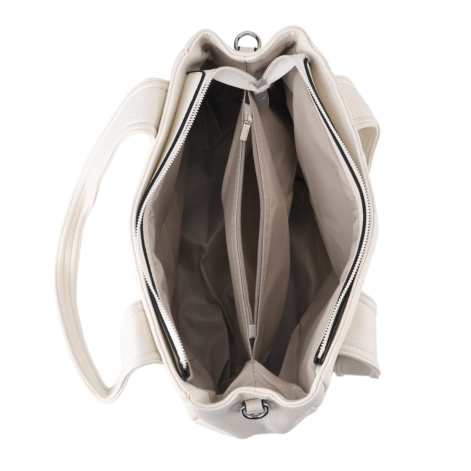 Designer Inspired - Dual-Handle Convertible Crossbody &amp; Shoulder Handbag - White V32517073 6