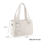 Designer Inspired - Dual-Handle Convertible Crossbody & Shoulder Handbag - White_8519656_7