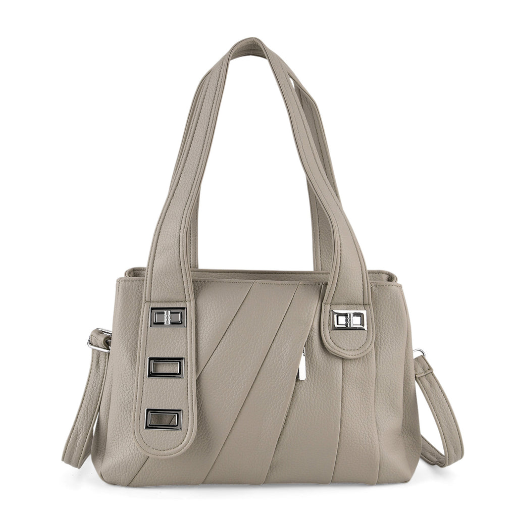 Designer Inspired - Dual-Handle Convertible Crossbody & Shoulder Handbag - Light Green_8519657