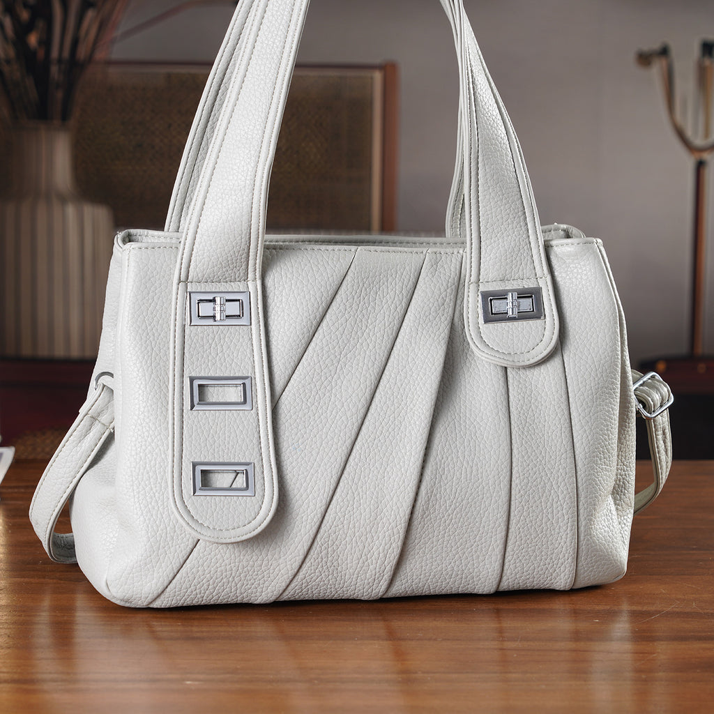 Designer Inspired - Dual-Handle Convertible Crossbody & Shoulder Handbag - Light Green_8519657_1