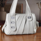 Designer Inspired - Dual-Handle Convertible Crossbody & Shoulder Handbag - Light Green_8519657_1