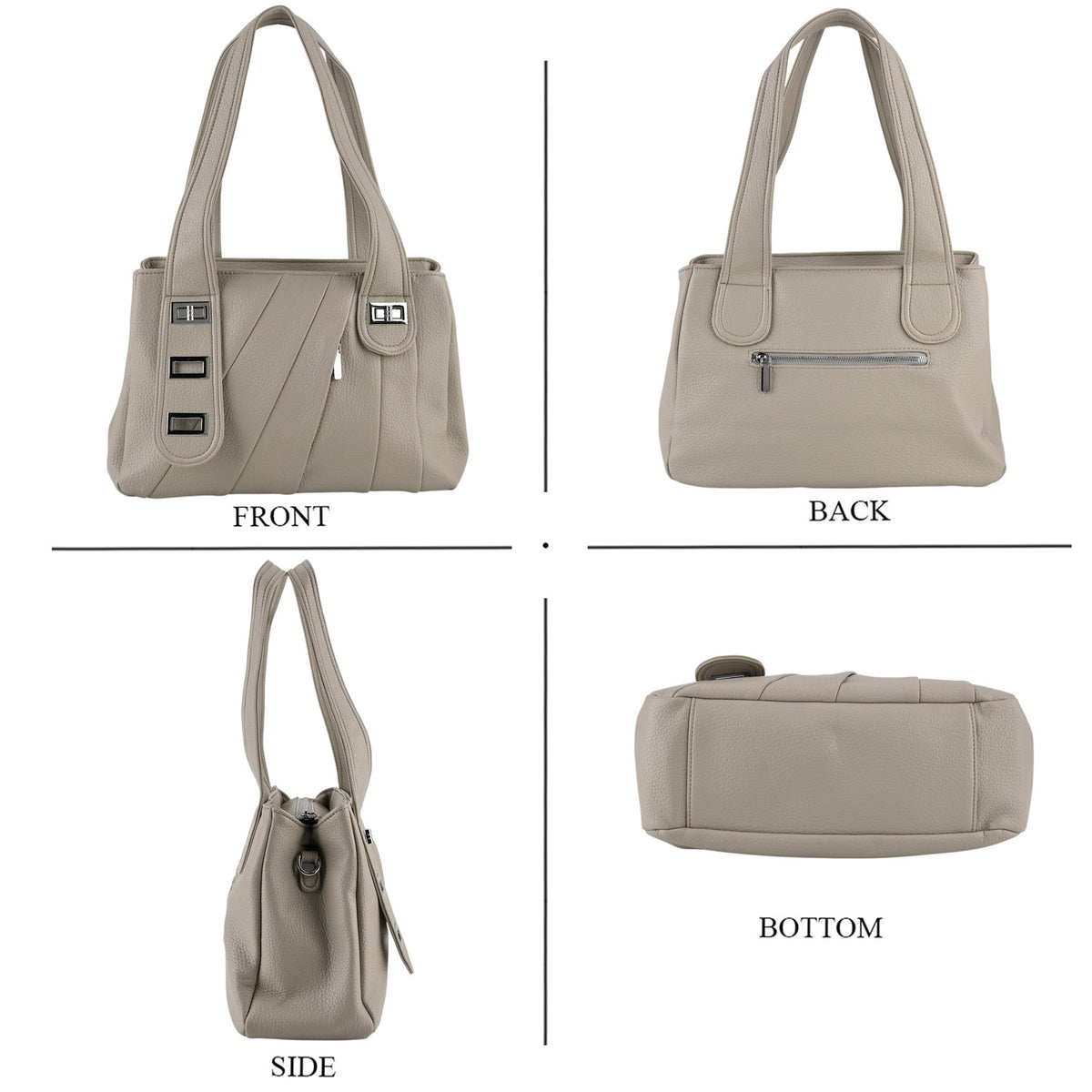 Designer Inspired - Dual-Handle Convertible Crossbody &amp; Shoulder Handbag - Light Green V32528096 5