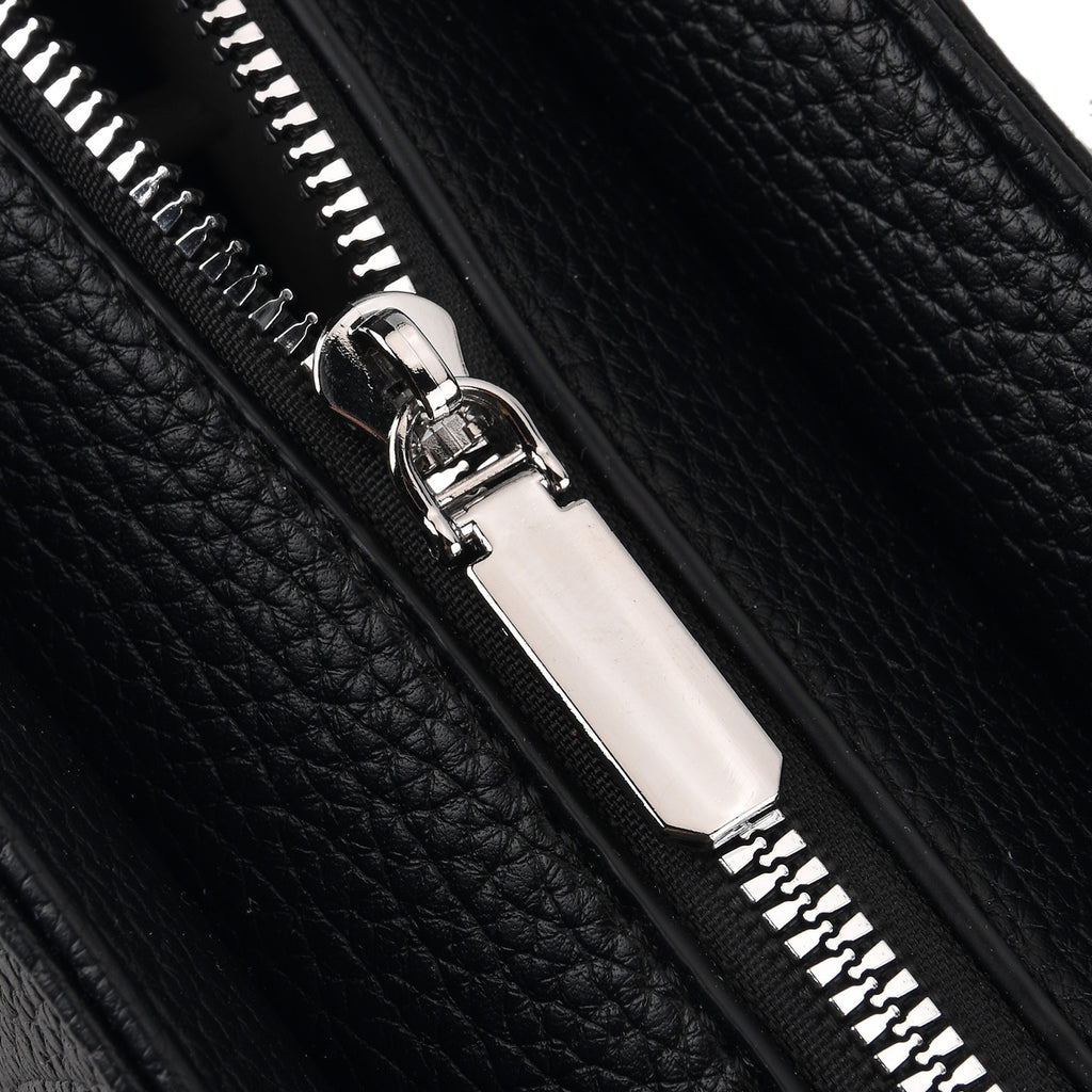Designer Inspired - Dual-Handle Convertible Crossbody & Shoulder Handbag - Black_8519659_6