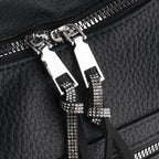 Designer Inspired Womens Multi-Pocket Crossbody Hobo Bag - Black_8519684_6
