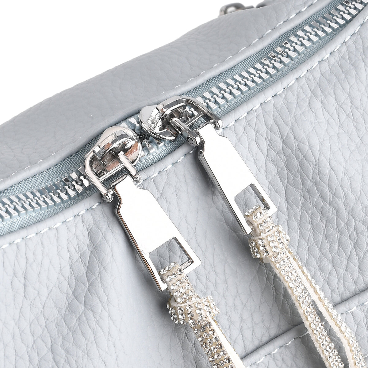 Designer Inspired Womens Multi-Pocket Crossbody Hobo Bag - Blue V32577098 6