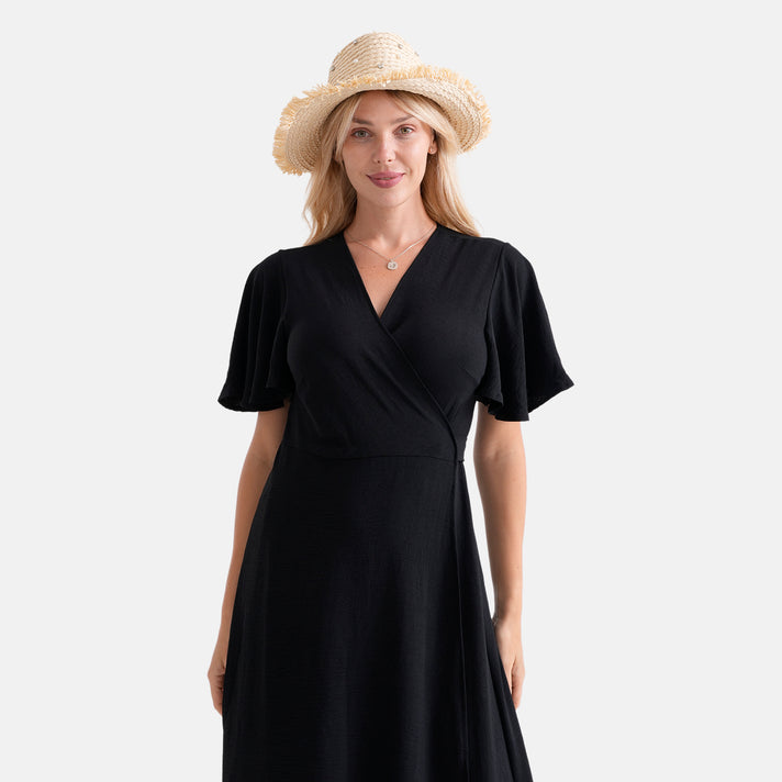 Designer Straw Sun Hat with Artificial Pearls (58cm) - Off White 8519789 2