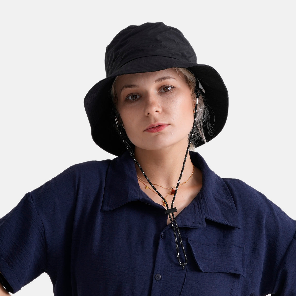 Lifestyle Foldable Sun Hat (58cm) - Black V32538280 2