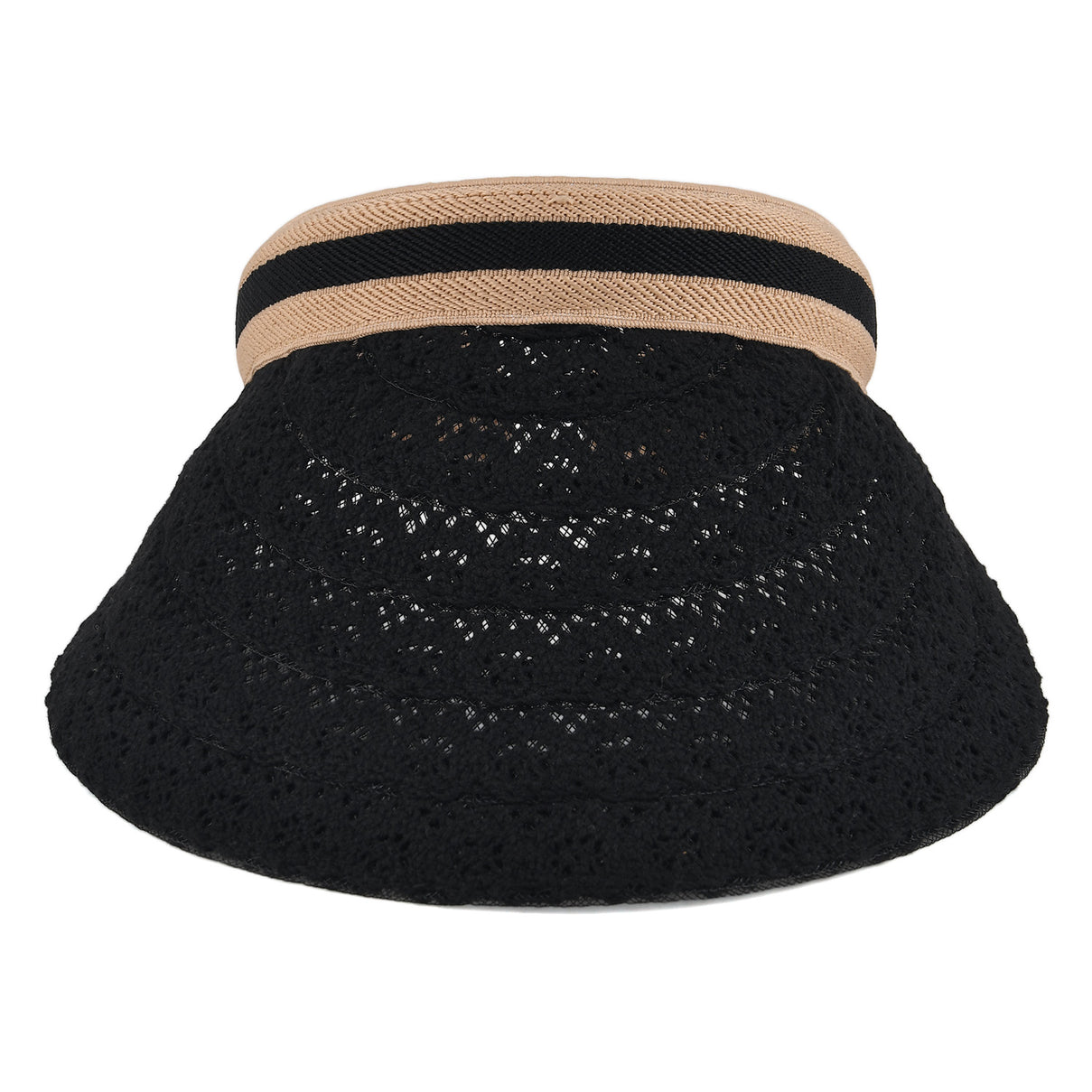Lifestyle 100% Paper Floral Texture Straw Hat (57-58cm) - Black V32519430 0