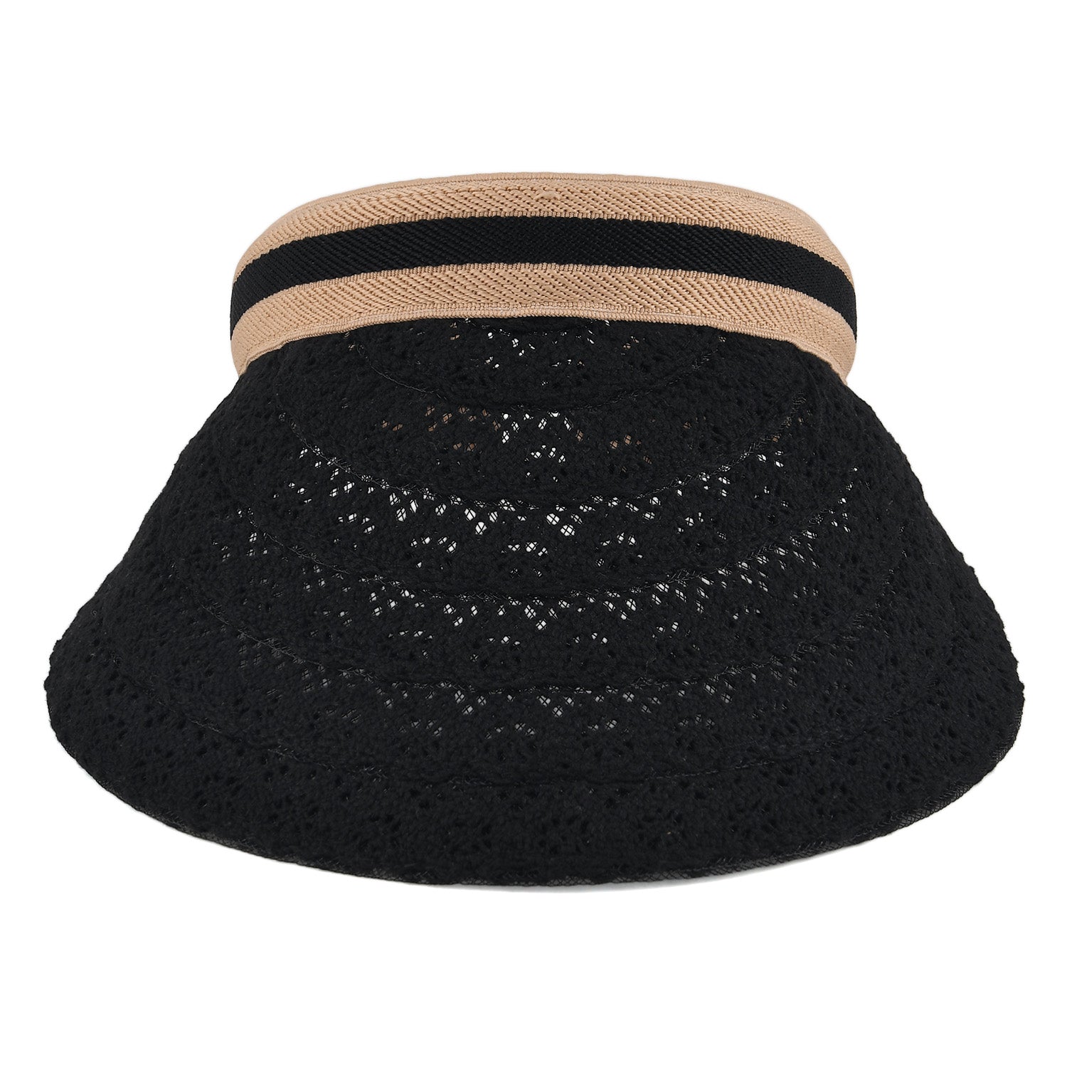 Lifestyle 100% Paper Floral Texture Straw Hat (57-58cm) - Black V32519430 0