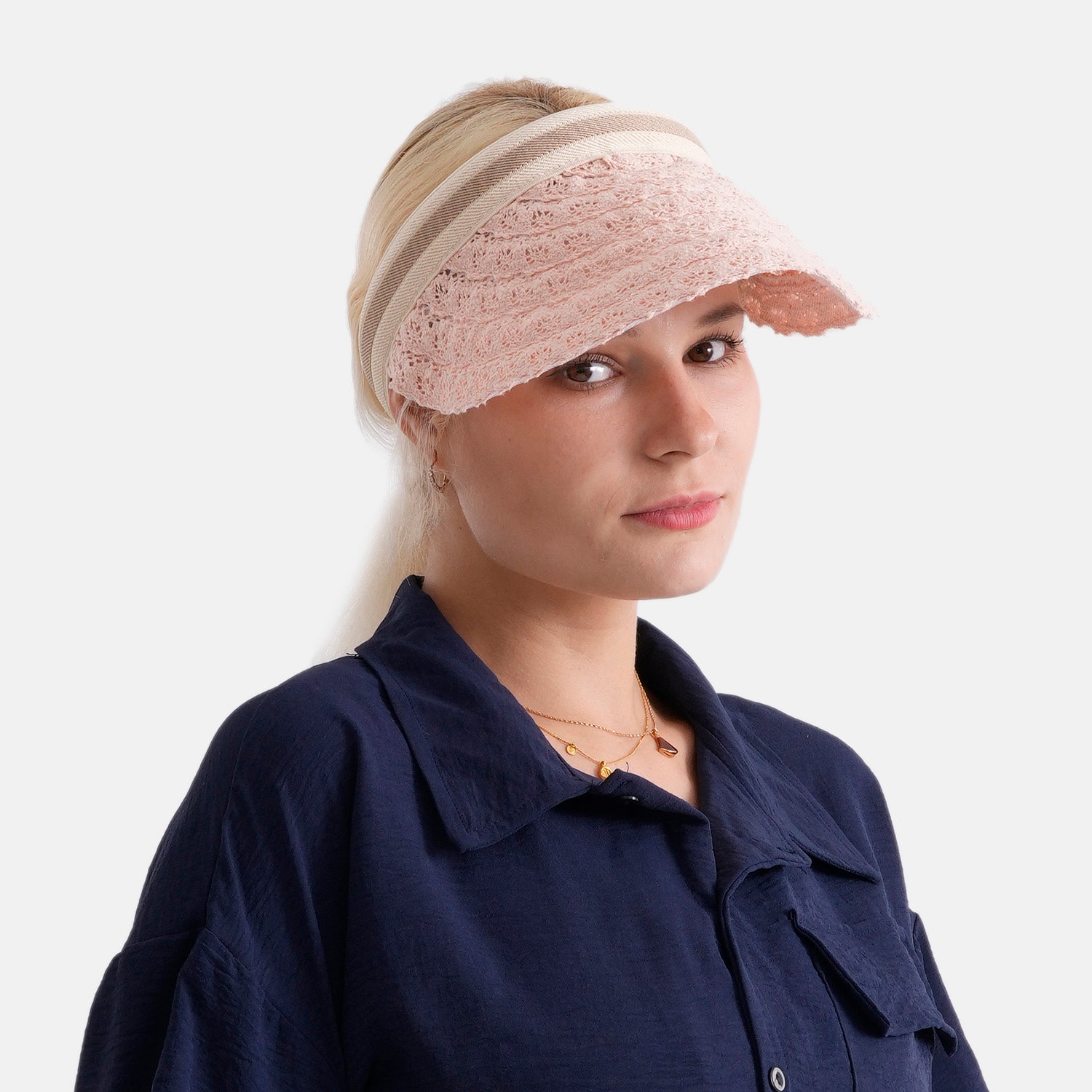 Lifestyle 100% Paper Floral Texture Straw Hat (57-58cm) - Pink V32514987 2