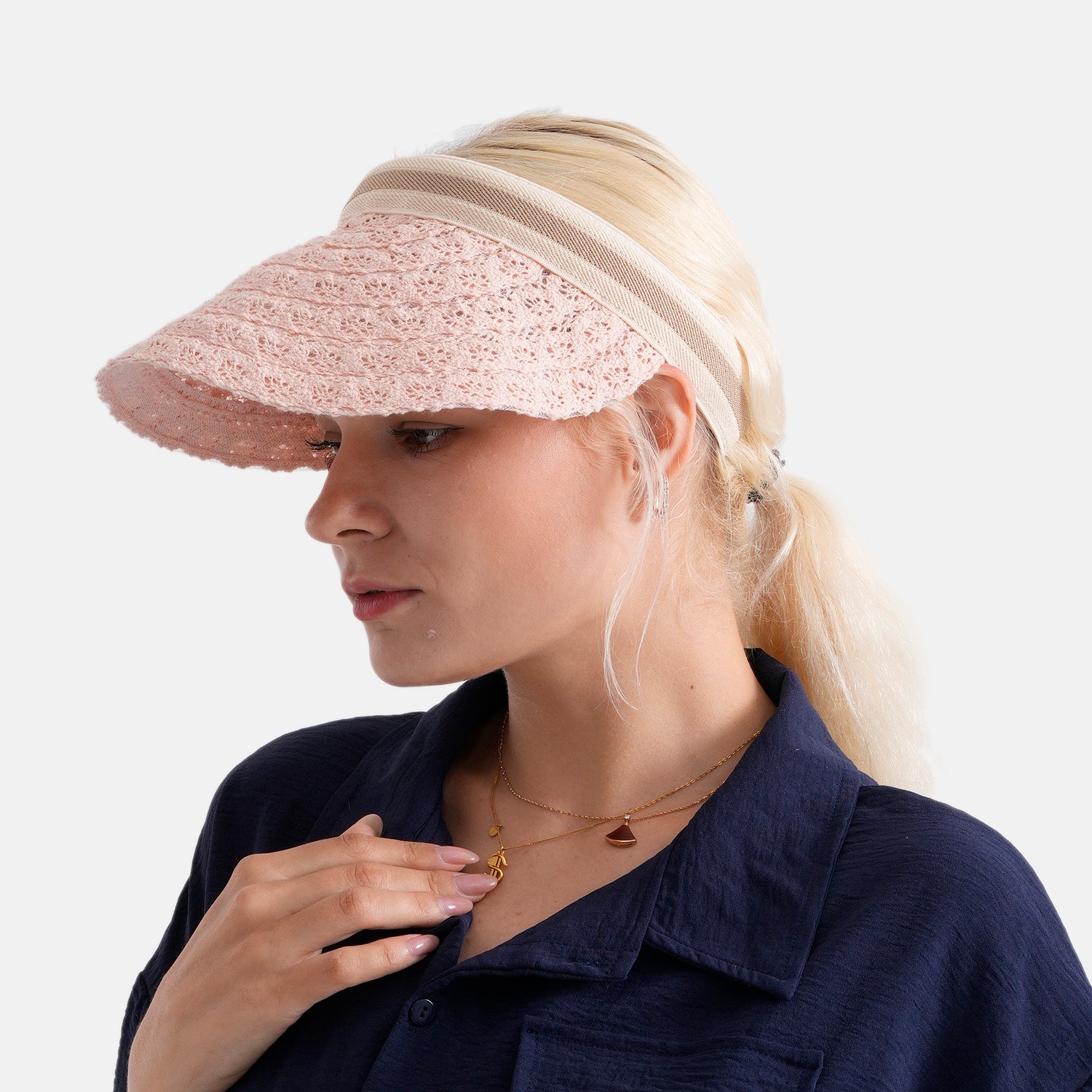 Lifestyle 100% Paper Floral Texture Straw Hat (57-58cm) - Pink V32514987 3