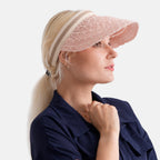 Lifestyle 100% Paper Floral Texture Straw Hat (57-58cm) - Pink_8519856_3