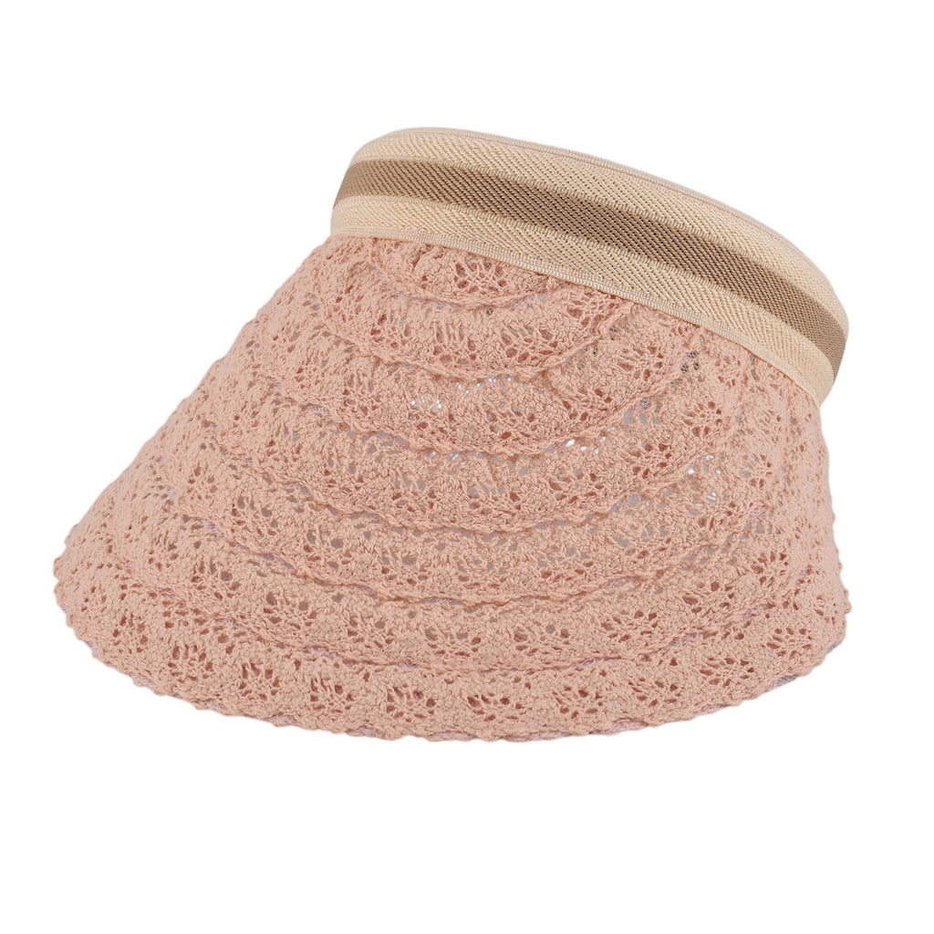 Lifestyle 100% Paper Floral Texture Straw Hat (57-58cm) - Pink_8519856_4