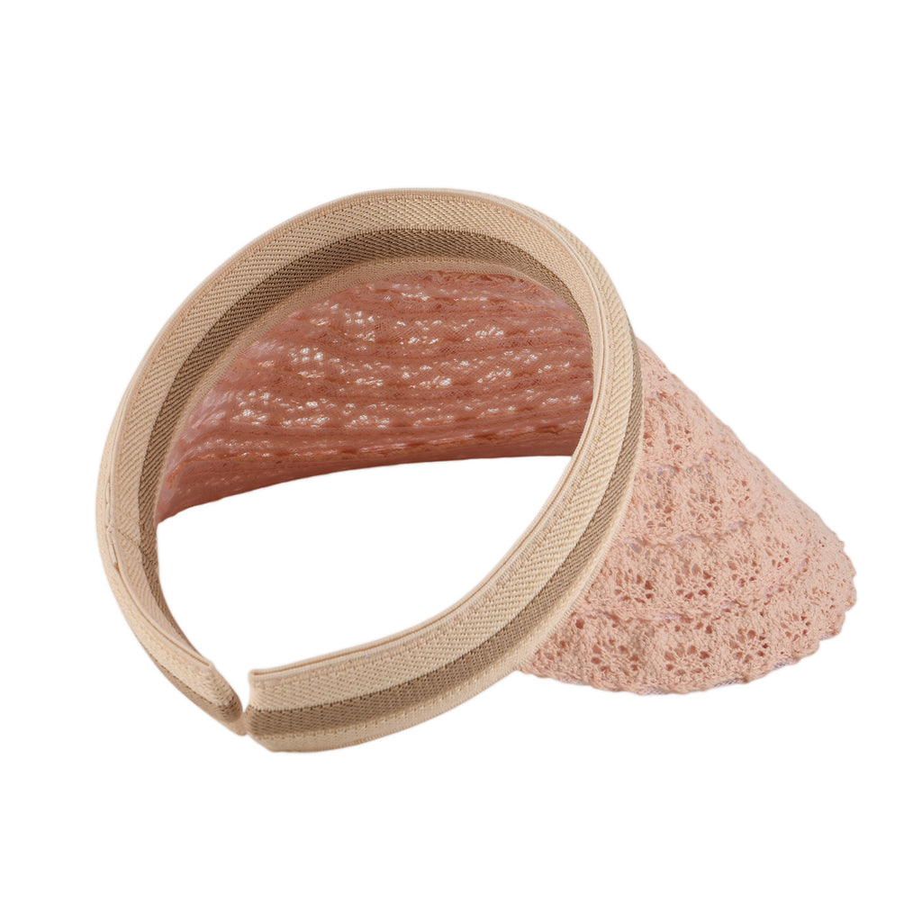 Lifestyle 100% Paper Floral Texture Straw Hat (57-58cm) - Pink_8519856_5