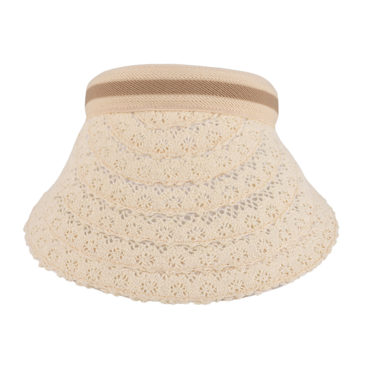 Lifestyle 100% Paper Floral Texture Straw Hat (57-58cm) - Off White V32538463 0