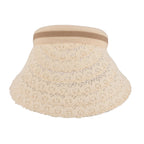 Lifestyle 100% Paper Floral Texture Straw Hat (57-58cm) - Off White_8519857