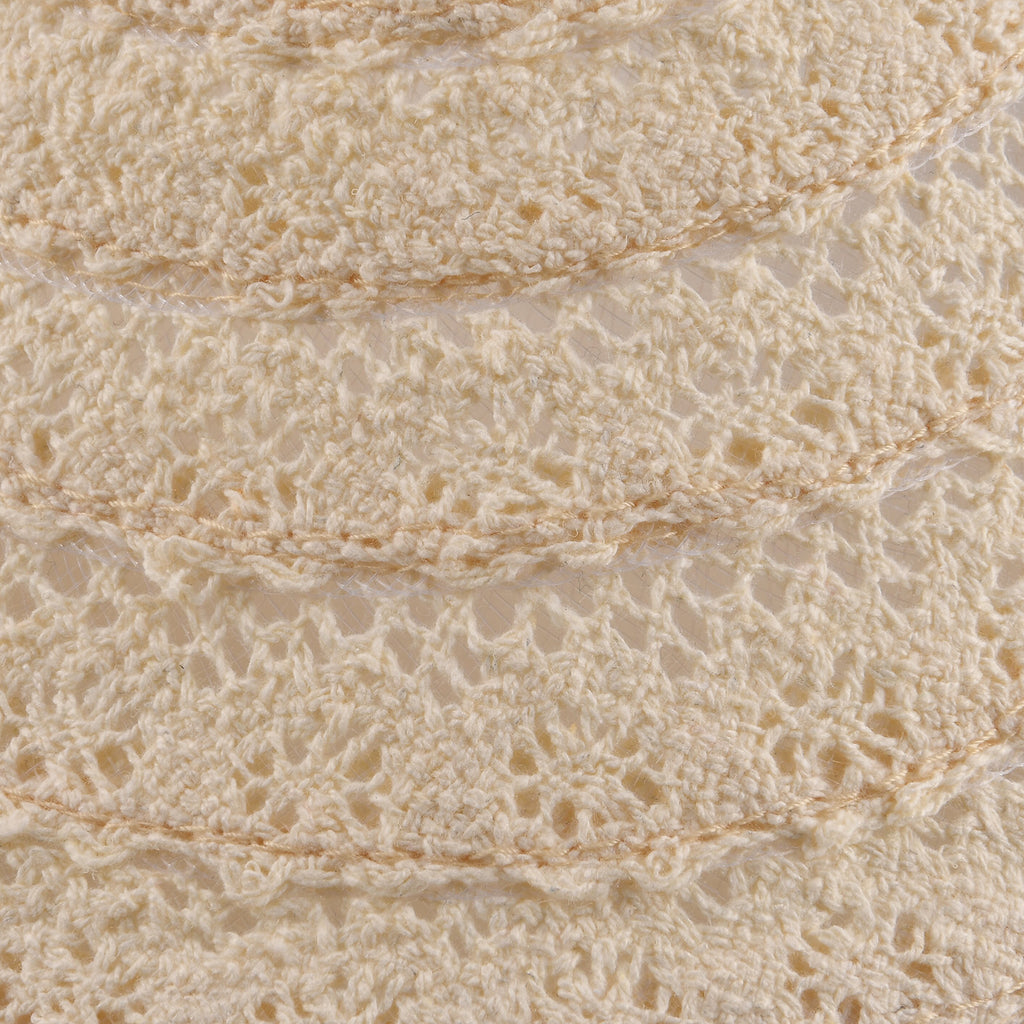 Lifestyle 100% Paper Floral Texture Straw Hat (57-58cm) - Off White_8519857_6