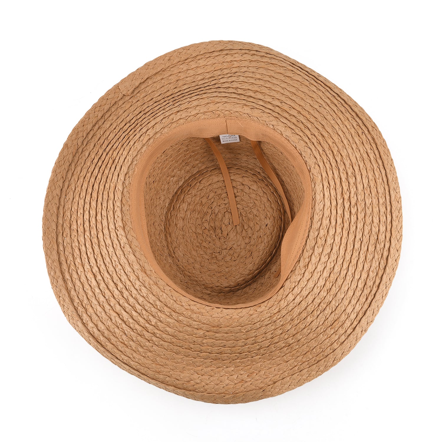 Woven Paper Straw Sun Hat with Printed Scarf (57-58cm) - Khaki &amp; Pink 8519892 6