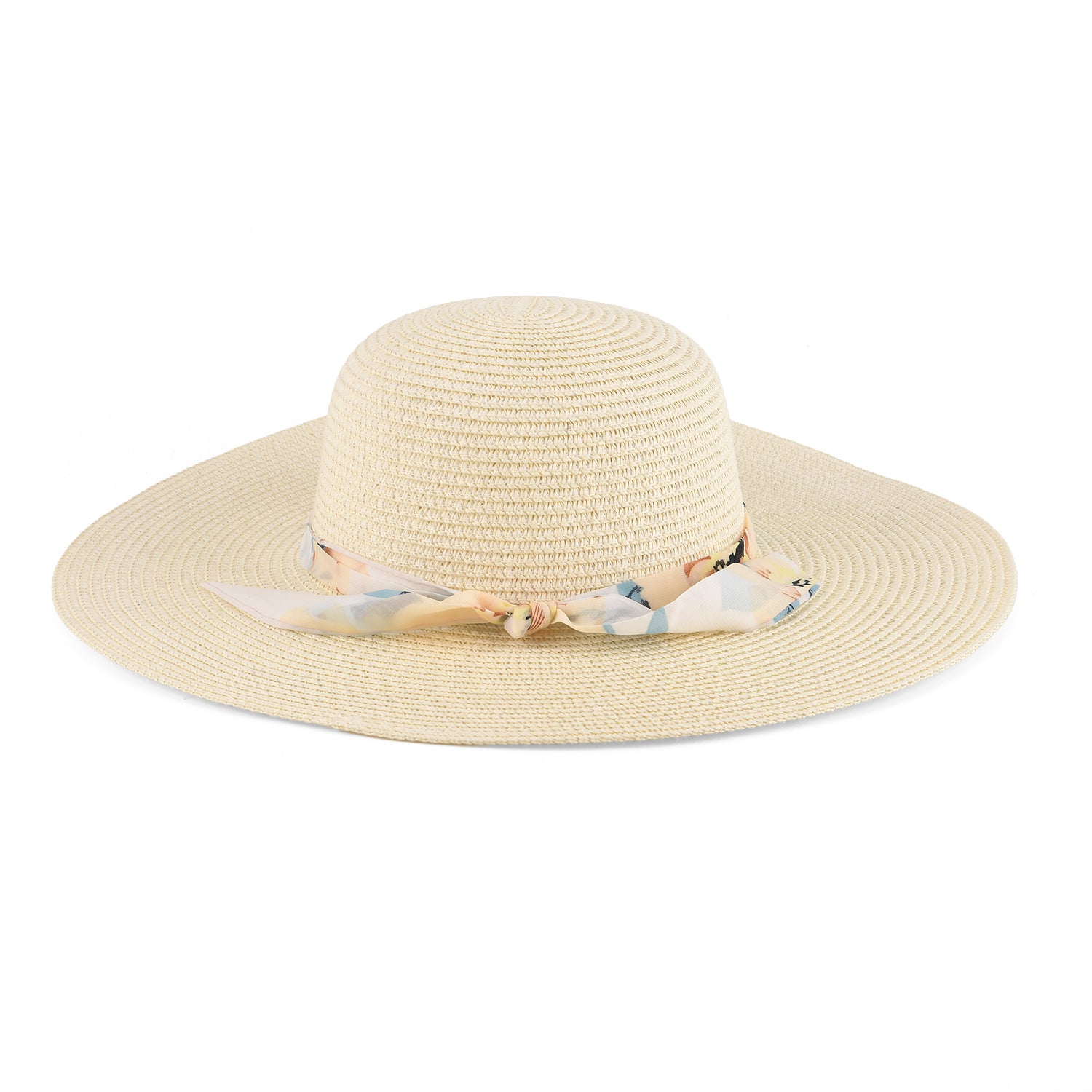 Woven Straw Wide-Brim Sun Hat (57cm) - Off White V32530778 0